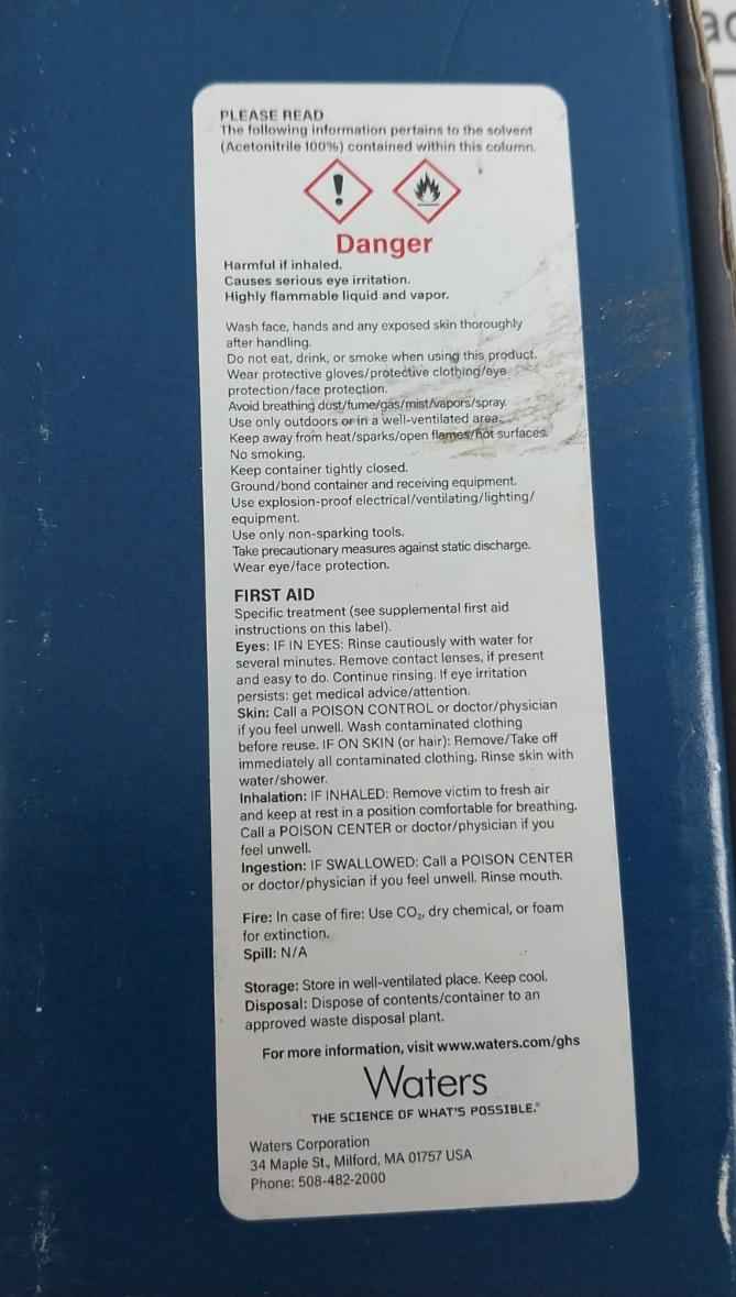 Waters Corporation Wat054275 Symmetry Column 4.6 X 250Mm 5 Micrometer