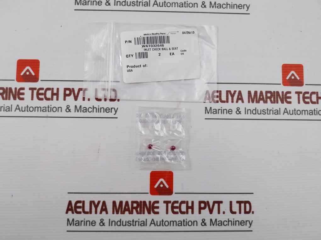 Waters Inlet Check Ball And Seat Valve Part No.Wat032646