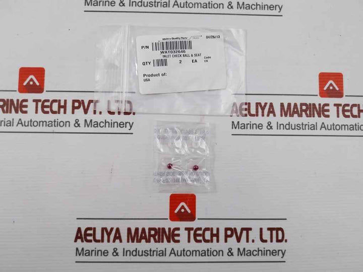 Waters Inlet Check Ball And Seat Valve Part No.Wat032646