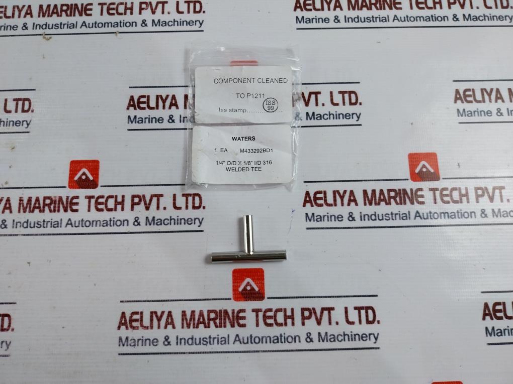 Waters M433292BD1 Welded Tee ¼” O/D X 1/8” I/D 316