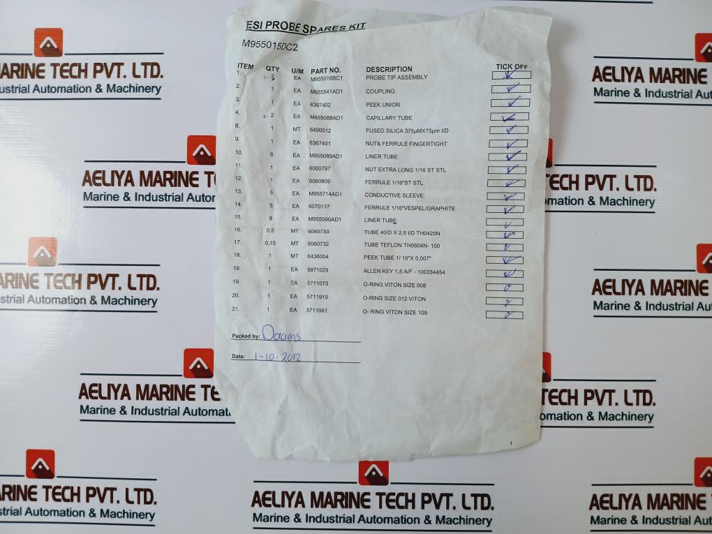 Waters M955015Dc2 Capillary Tube Esi Probe Spares Kit