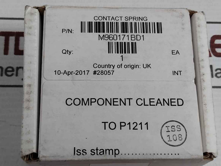 Waters M960171Bd1 Spring Contact