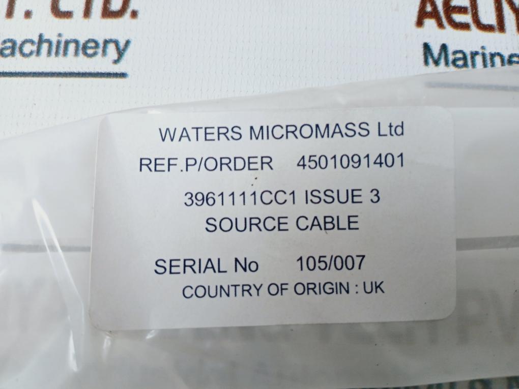 Waters Micromass 3961111Cc1 Issue 3 Source Cable