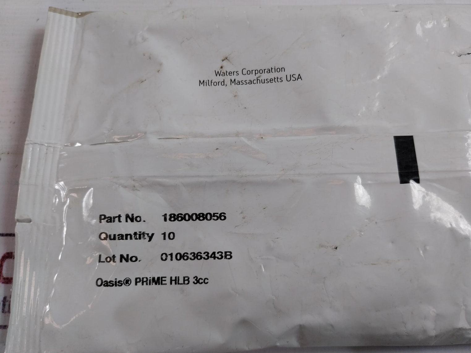 Waters/ Oasis 186008056 Prime Hlb 3Cc Catridge (1Pack = 10Pcs)