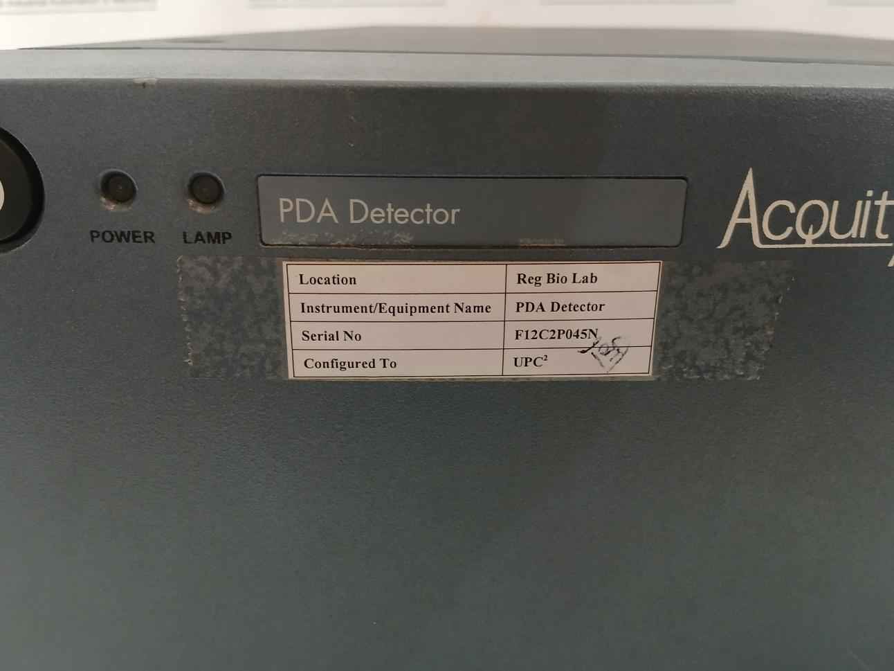 Waters Pda Detector Upc2 Acquity System 6000 Psi 410 Bar 186015034
