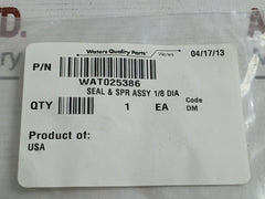 Waters Seal And Spring Assembly 1/8 In Wat025386