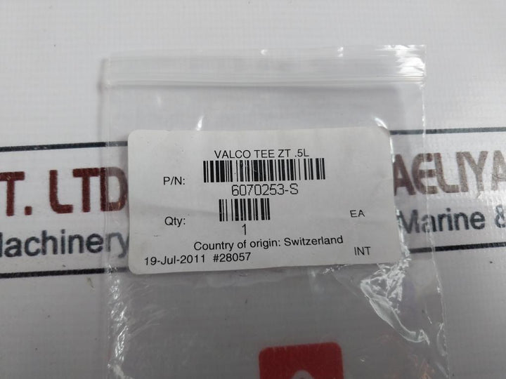 Waters Valco 6070253-s Tee Zt .5L