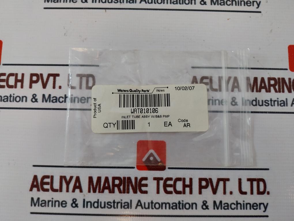Waters Wat010106 Inlet Tube Assembly W/Ball & Seat Code: Ar