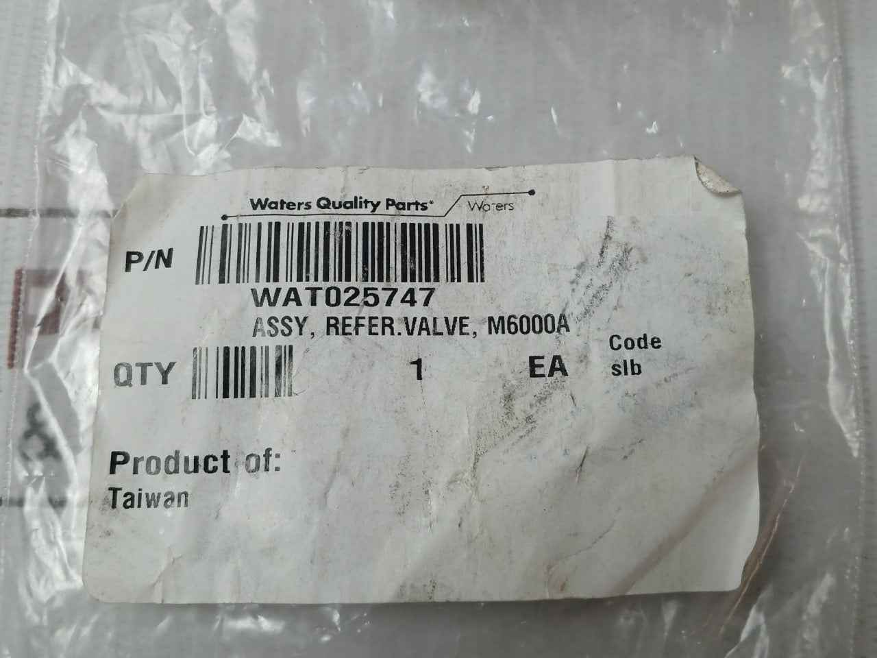 Waters Wat025747 Hplc Refer. Valve Assembly , M6000A Wat025463