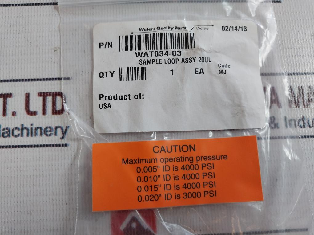 Waters Wat034-03 Sample Loop Assy 20 µL