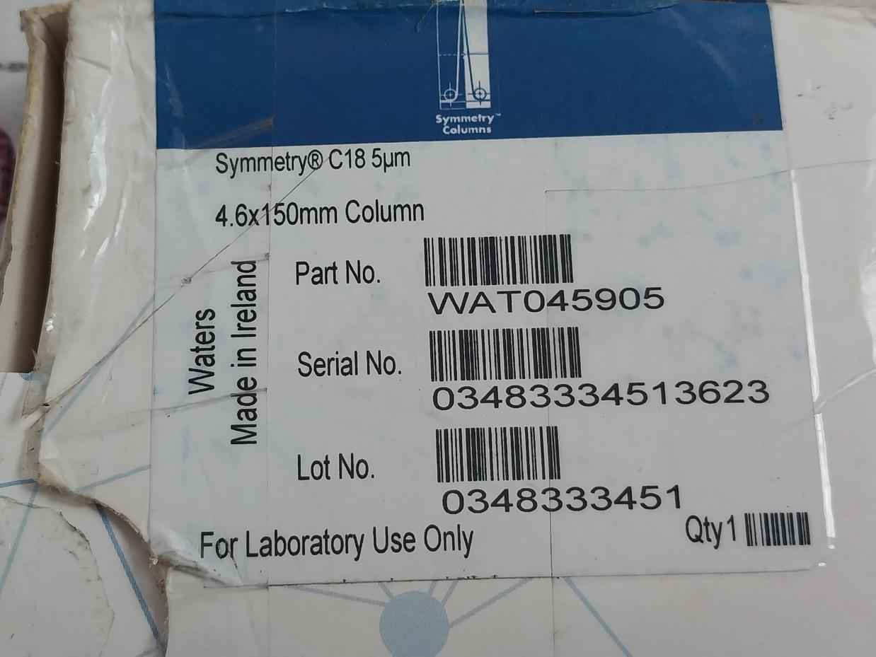 Waters Wat045905 Symmetry Column C18 5Um 4.6 X 150Mm
