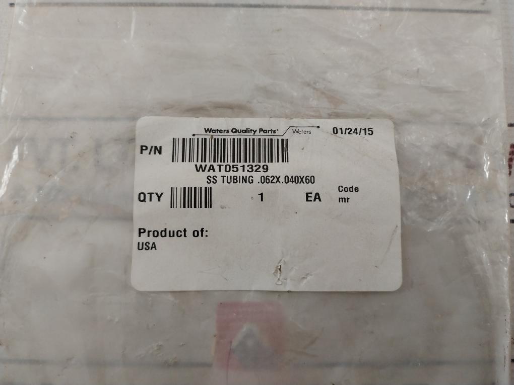 Waters Wat051329 Stainless Steel Tubing .062X.040X60