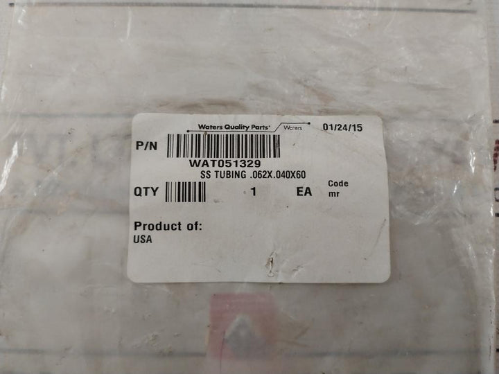 Waters Wat051329 Stainless Steel Tubing .062X.040X60