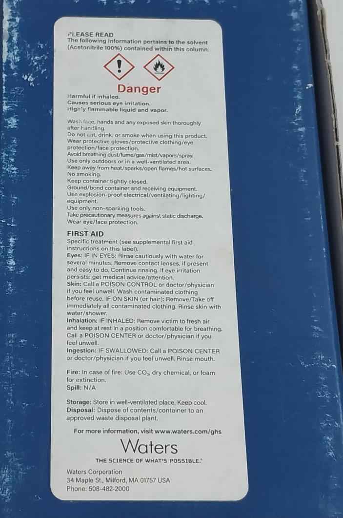 Waters Wat054275 Symmetry Column 4.6 X 250Mm