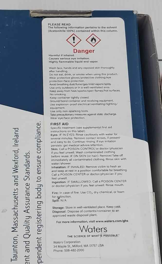 Waters Wat066204 Column 4.6X100Mm Eb872