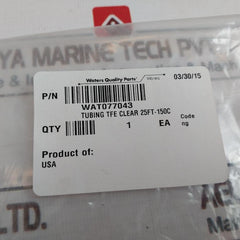 Waters Wat077043 Tubing Tfe Clear 25Ft-150C