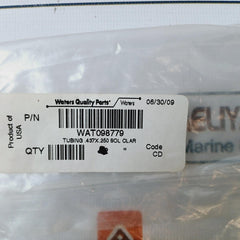 Waters WAT098779 Tubing .437 x .250 sol clar