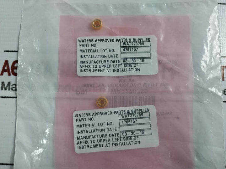 Waters Wat270789 Seal, 1/8” Fluoroloy-g Mini Fl Raw Material