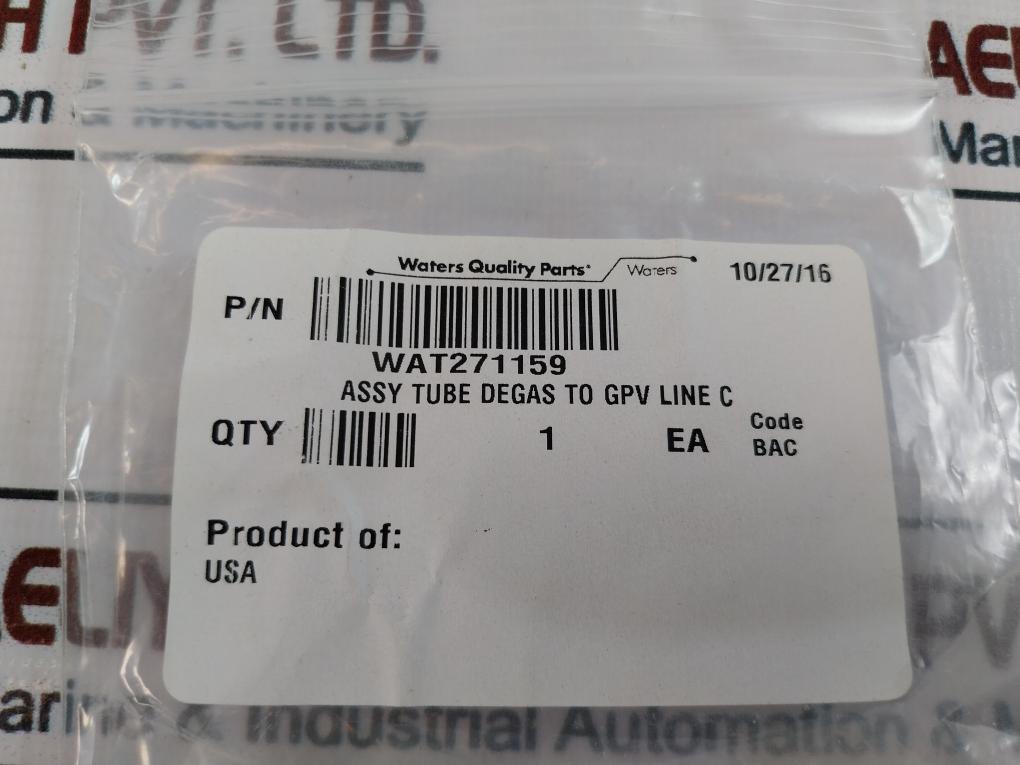 Waters Wat271159 Assy Tube Degas To Gpv Line C