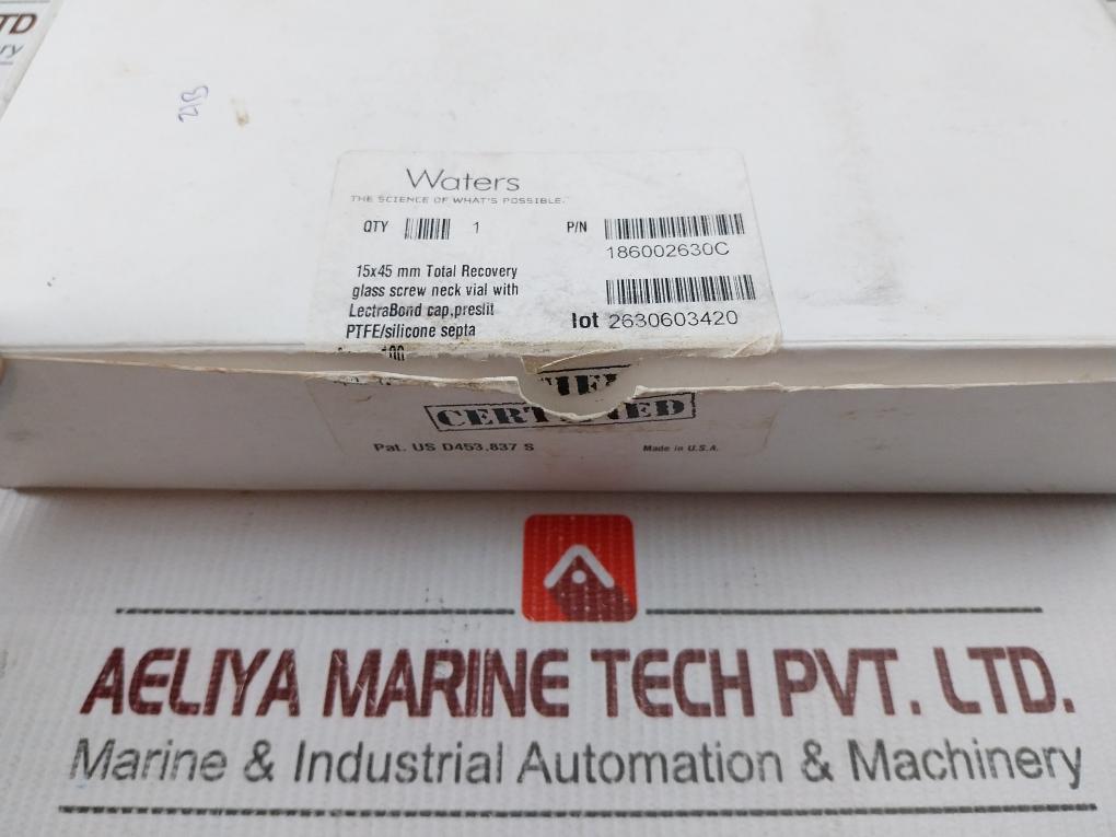 Waters 186002630C Recovery Glass Screw Neck Vial With Cap (1Box-100Pcs)