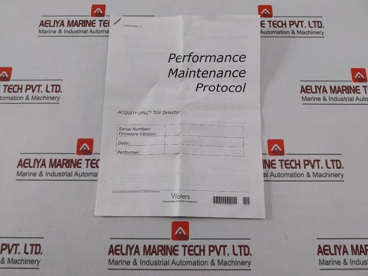 Waters 201000281 Acquity Pda/Tuv 2489/2998 Performance Maintenance Kit
