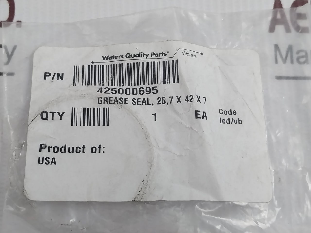 Waters 425000695 Grease Seal 26,7 X 42 X 7