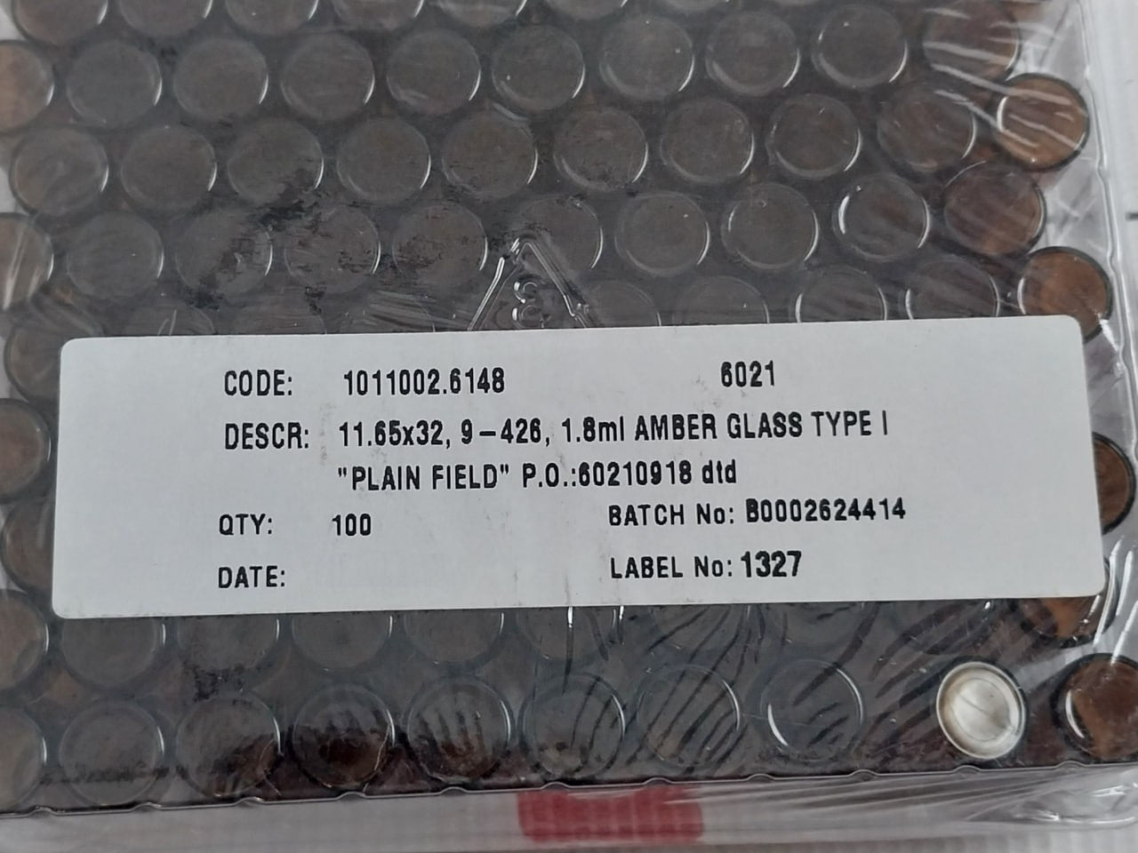 Waters 600000669Cv 1.8Ml Amber Screw-top Kitpack 11.65X32