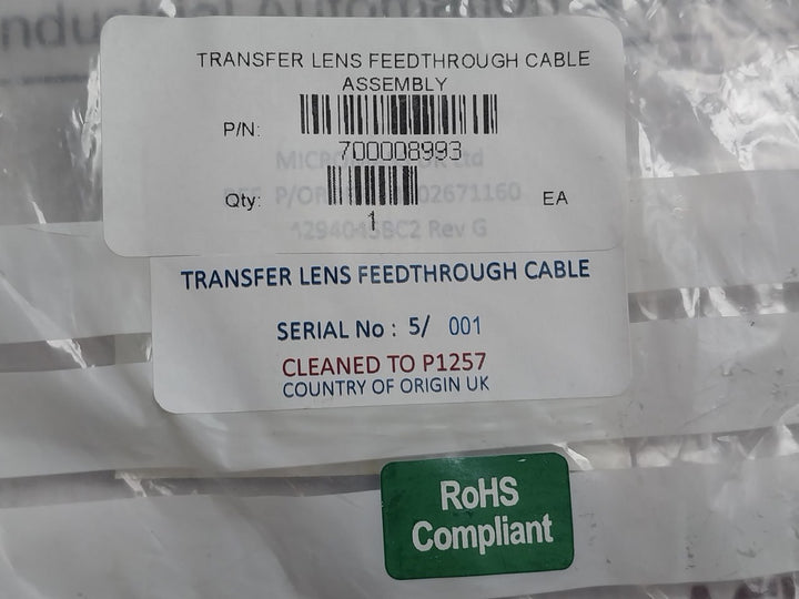 Waters 700008993 Transfer Lens Feed Through Cable Assembly