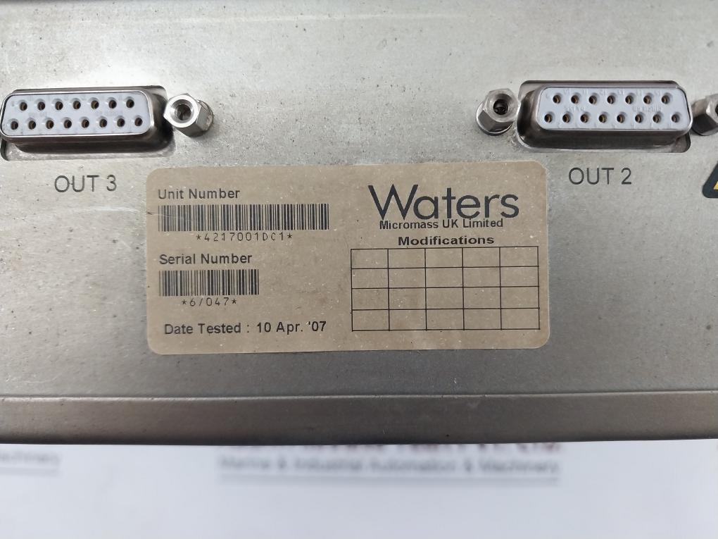 Waters Micromass 4217001Dc1 Twig Analyser Unit Assembly 15V