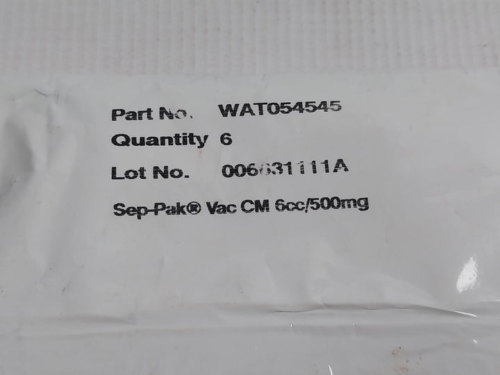 Waters Wat054545 Sep-pak Cartridge Vac Cm 6Cc/500Mg (1 Pkt = 6 Pcs)