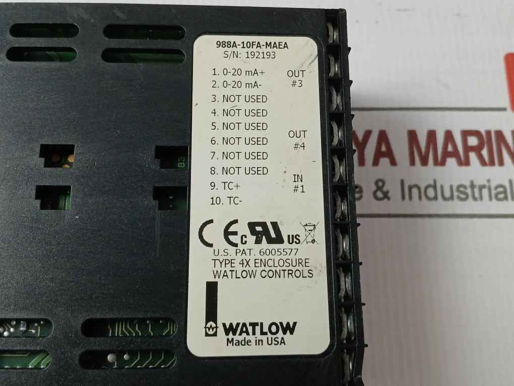 Watlow Controls 988A-10Fa-maea Temperature Controller 100-240V 50/60Hz 0-20Ma