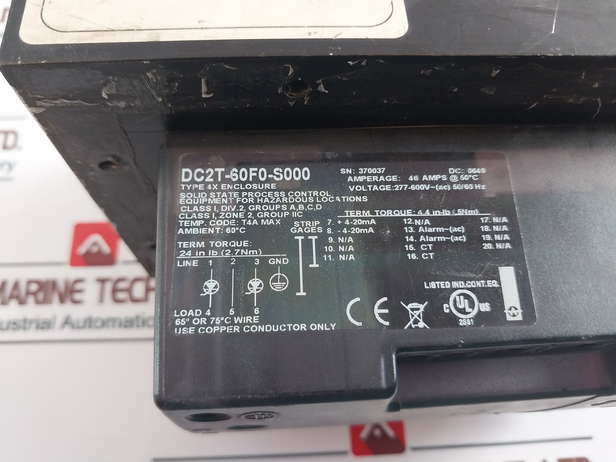 Watlow Dc2T-60F0-s000 4X Enclosure Solid State Process Controller