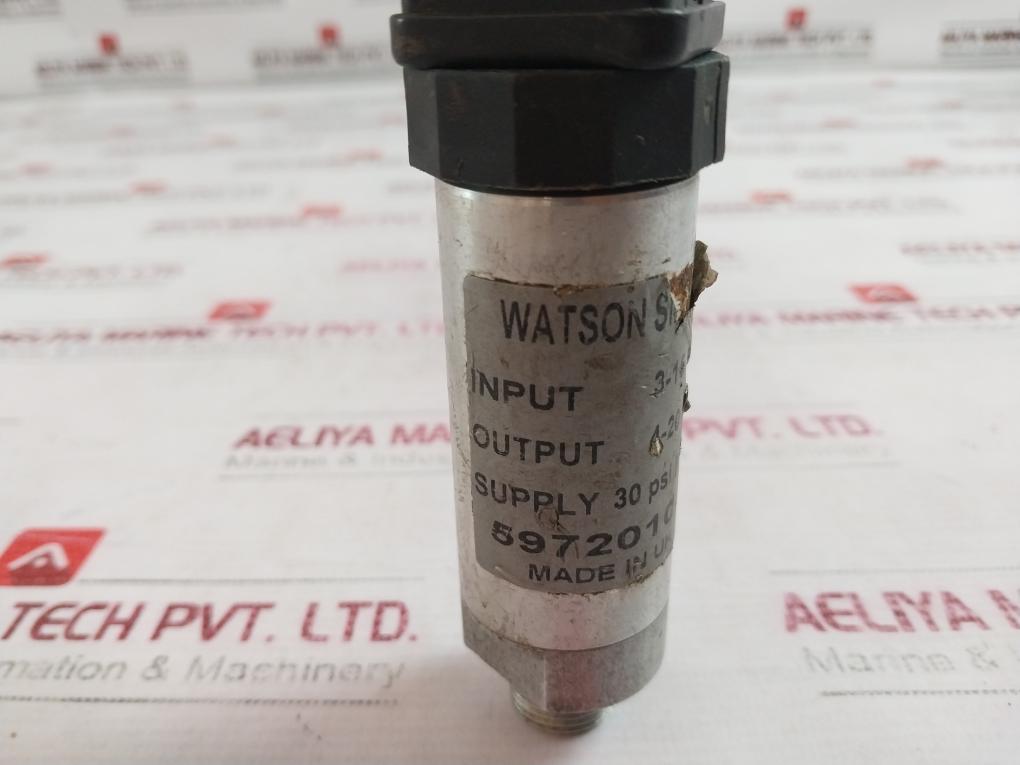 Watson Smith 59720100 71 P/I Converter 3-15 Psi 4-20 Ma