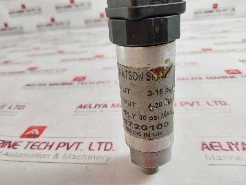 Watson Smith 59720100 71 P/I Converter 3-15 Psi 4-20 Ma