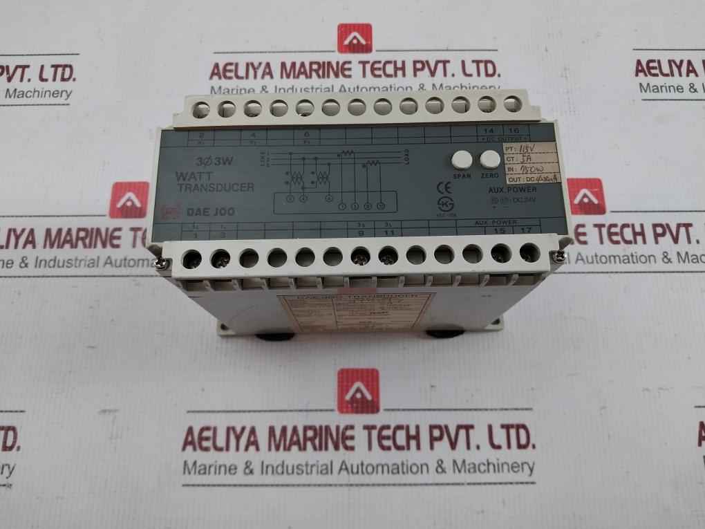 Watt Transducer Dt- 33W-xl Dae Joo 5A 115V 60Hz