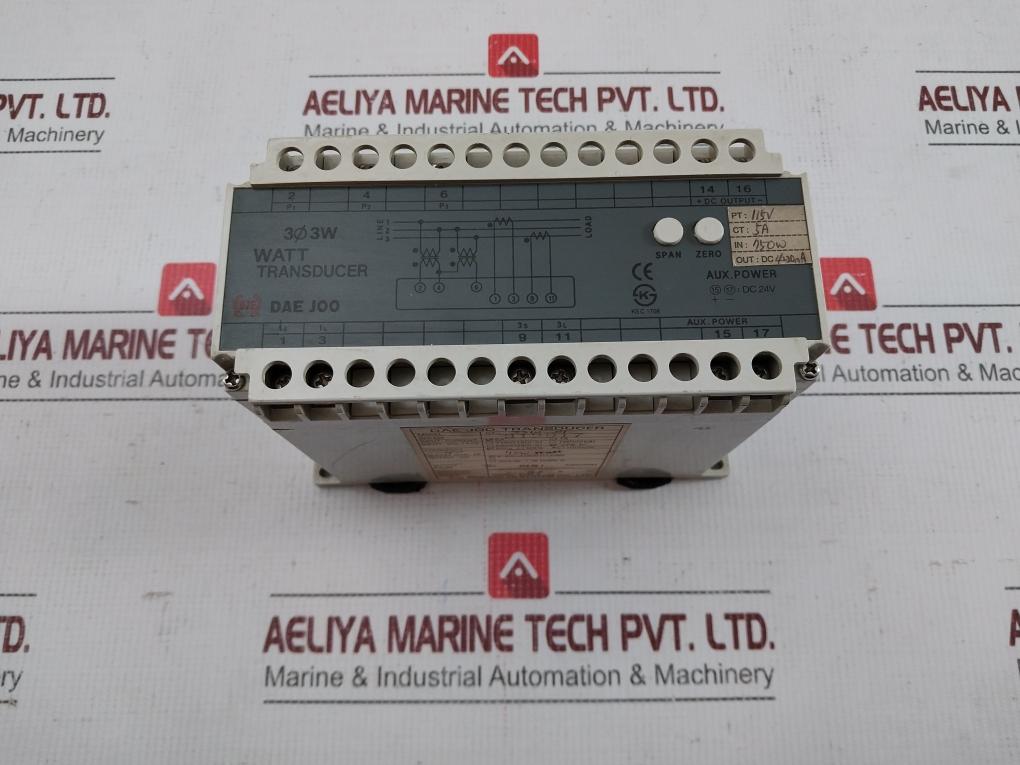 Watt Transducer Dt- 33W-xl Dae Joo 5A 115V 60Hz