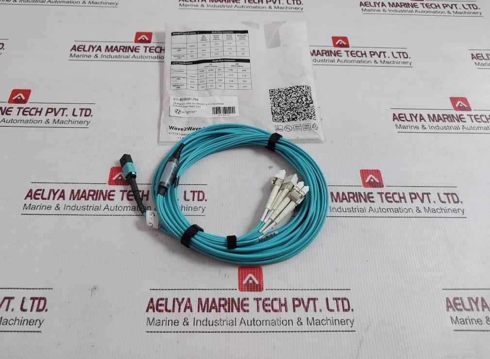 Wave2Wave Solution 8 Strand Fiber Patch Cord 51-4080P-7M