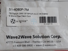 Wave2Wave Solution 8 Strand Fiber Patch Cord 51-4080P-7M