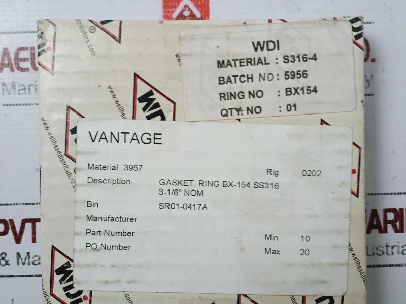 Wdi Bx154 Gasket Ring Ss316 Api-6A 0953