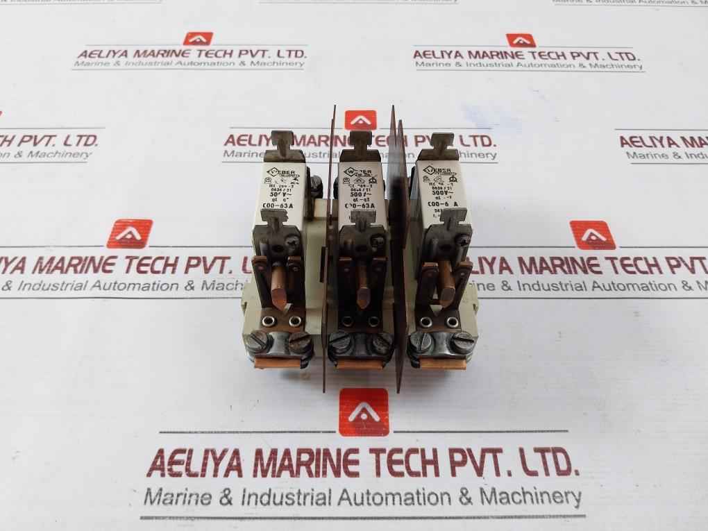 Weber 0636/21 Fuse Holder With Fuses Iec 269-2 500V