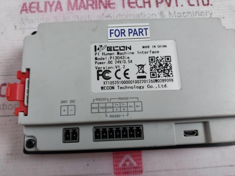 Wecon Pi3043Ie Hmi Interface Dc 24V/0.5A
