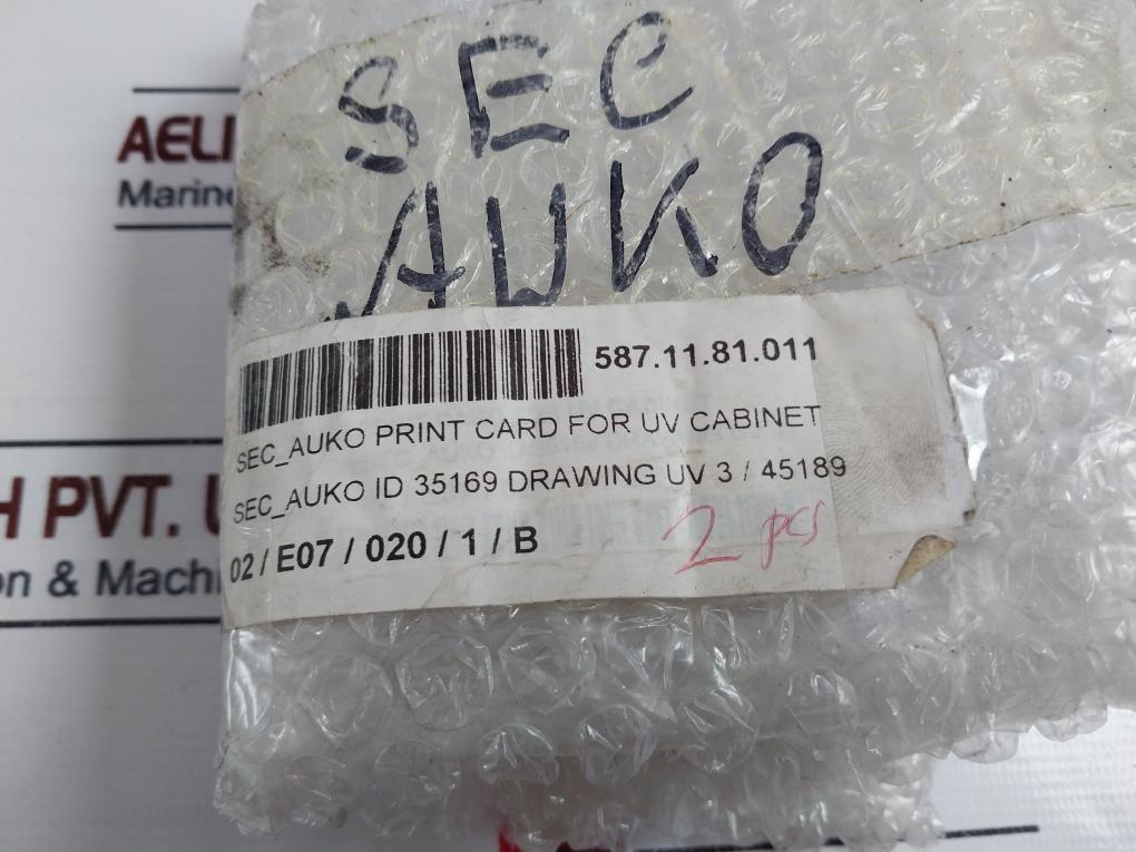 Wedeco Uvplc_Auko001 Br0200 Sec_Auko Printed Circuit Board For Uv Cabinet