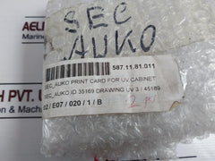 Wedeco Uvplc_Auko001 Br0200 Sec_Auko Printed Circuit Board For Uv Cabinet