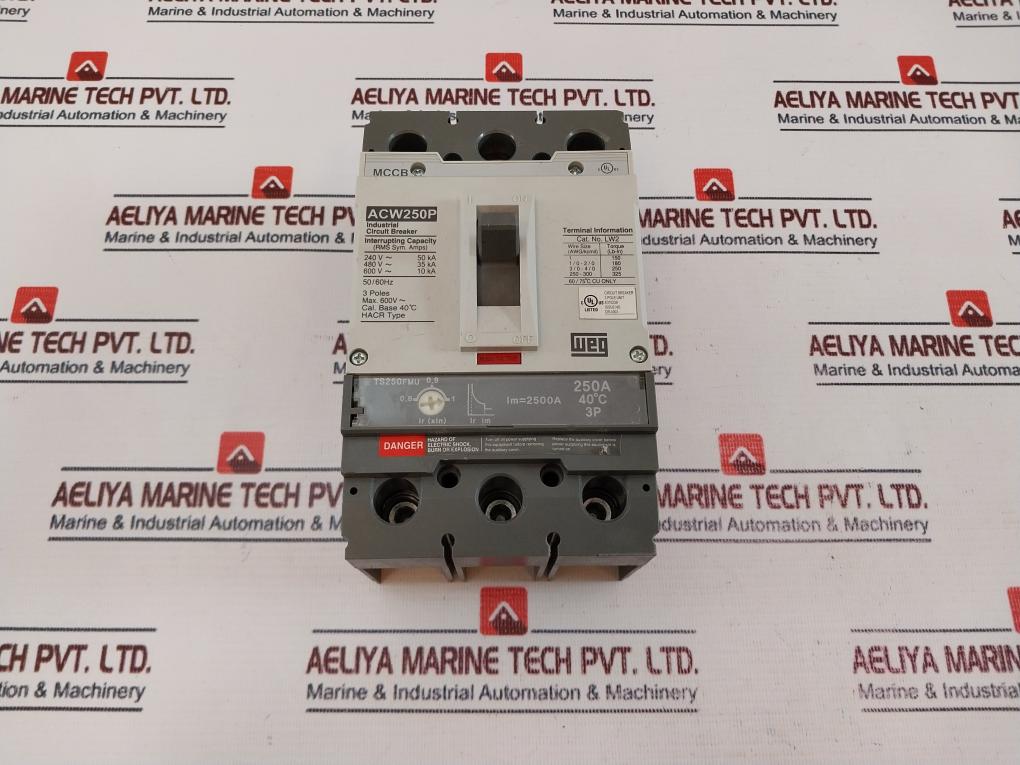 Weg Acw250P 3 Pole Industrial Circuit Breaker 60V~ 50/60Hz