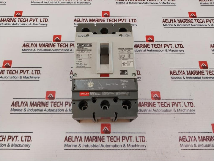 Weg Acw250P 3 Pole Industrial Circuit Breaker 60V~ 50/60Hz