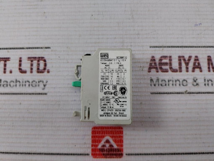 Weg Bcxmf10 Auxiliary Contact Block