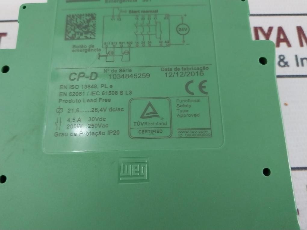 Weg Cp-d Safety Relay Ip20