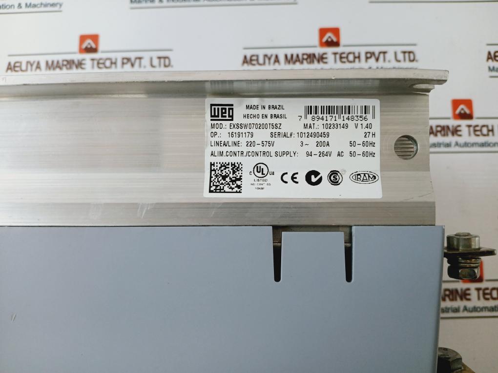 Weg EXSSW070200T5SZ Soft Starter 50/60Hz