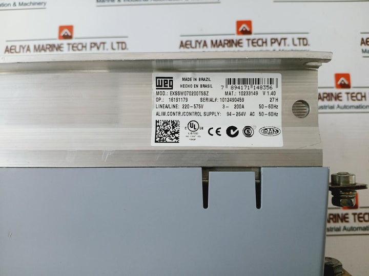 Weg EXSSW070200T5SZ Soft Starter 50/60Hz