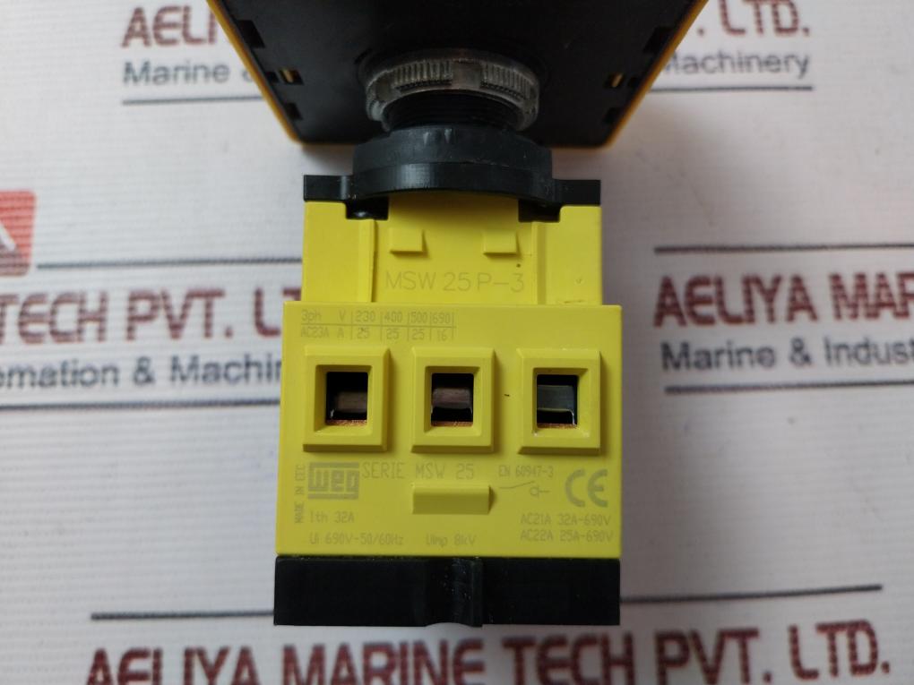 Weg Msw 25P-3 Panel Mount Rotary Disconnector Switch 32A 690V-50/60Hz